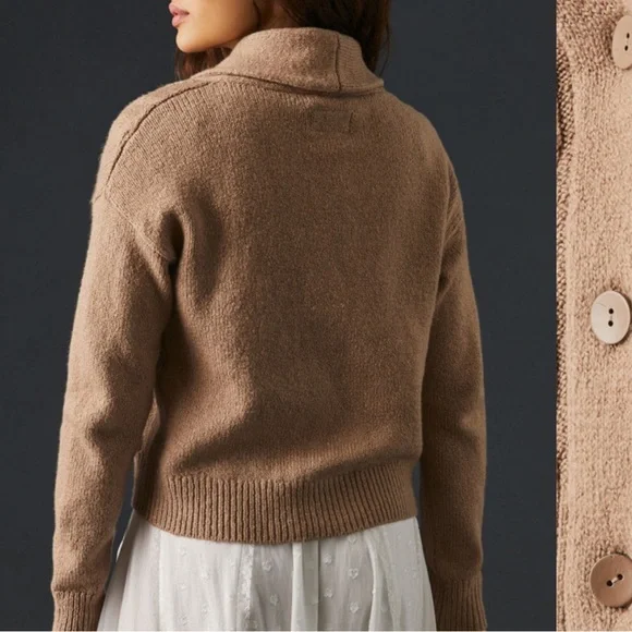 PILCRO Collared Cable-Knit Cardigan Sweater - Picture 2 of 16